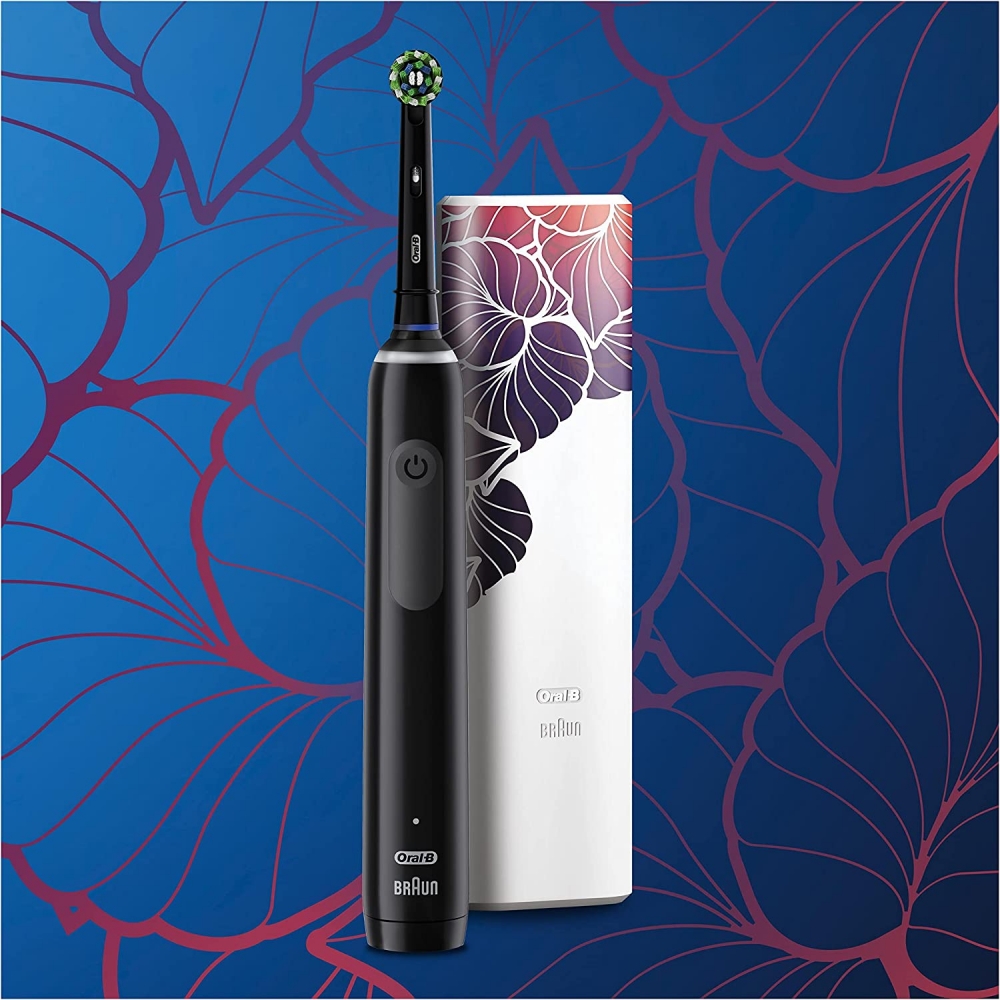 Oral-B Pro 3 3500 Design Edition Floral - Elektrische Zahnbürste - Schwarz