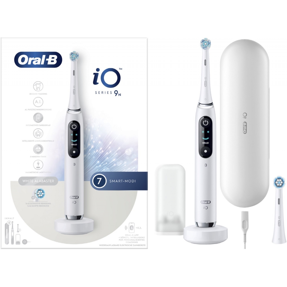 Oral-B IO Series 9N - Elektrische Zahnbürste - White Alabaster